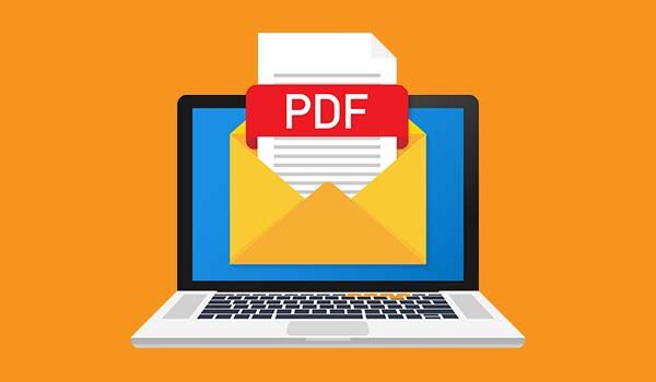 Illustration eines Word-zu-PDF-Konverters, der die einfache Umwandlung von Dokumenten in ein bearbeitbares PDF-Format zeigt.